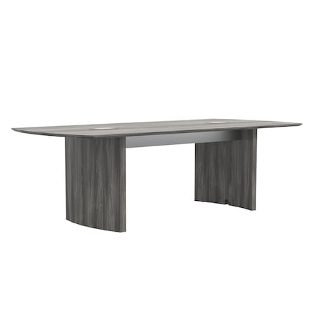 Mayline Rectangle Medina 8' Conference Table, 96 W, 42 L, 29.5 H, Wood Top, Grey MNC8LGS